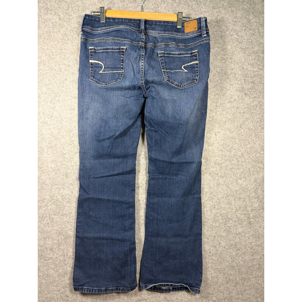 American Eagle OriginalBoot Jeans Womens 10 Short Blue Medium Wash Stretch Denim